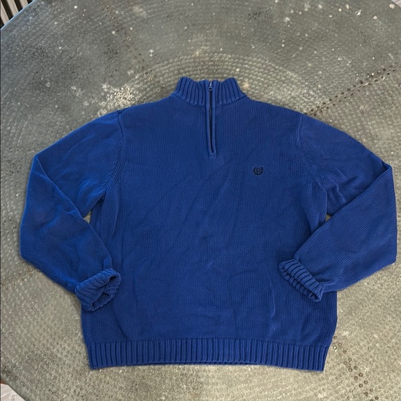 Chaps Men's Blue Half-Zip Sweater - Picture 1 of 4